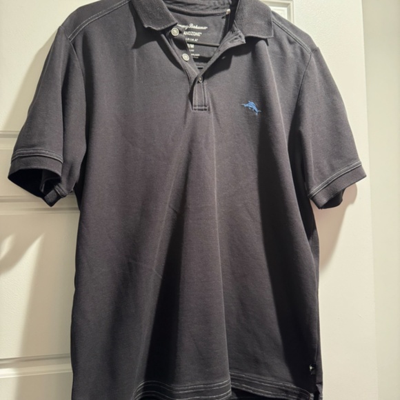 Tommy Bahama Men’s Polo Shirt – Size Medium, Classic Comfort - Black - Picture 2 of 5